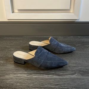 Cole Haan Blue Suede Mules